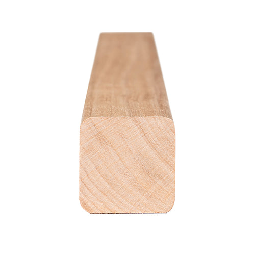 PROSAUNAS Alder Sauna Trim Moulding 1" x 1" Smooth 4-Side Eased Edges SHP
