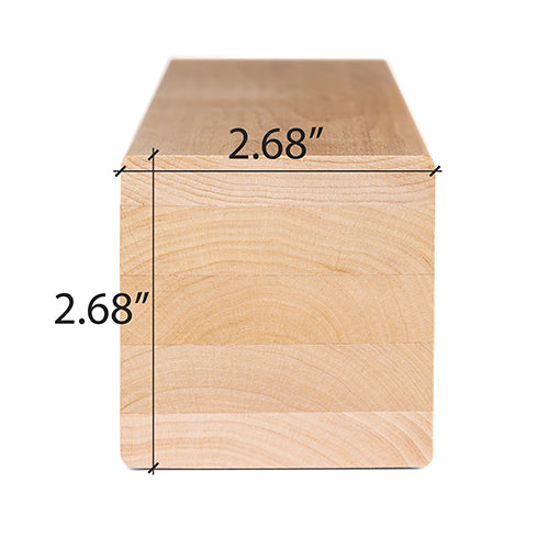 PROSAUNAS Alder Sauna Bench & Support Material 3" x 3" Smooth 4-Side Eased Edges SHP
