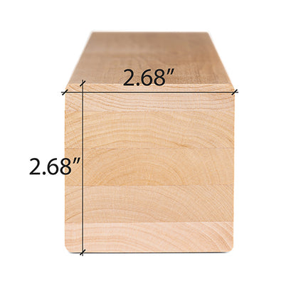 PROSAUNAS Alder Sauna Bench & Support Material 3" x 3" Smooth 4-Side Eased Edges SHP