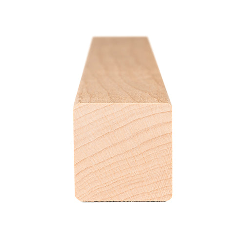 PROSAUNAS Alder Sauna Trim Moulding 2" x 2" (28mm x 28mm) Smooth 4-Side Eased Edges SHP