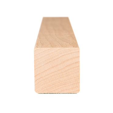 PROSAUNAS Alder Sauna Trim Moulding 2" x 2" (28mm x 28mm) Smooth 4-Side Eased Edges SHP