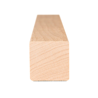 PROSAUNAS Alder Sauna Trim Moulding 2" x 2" (28mm x 28mm) Smooth 4-Side Eased Edges SHP