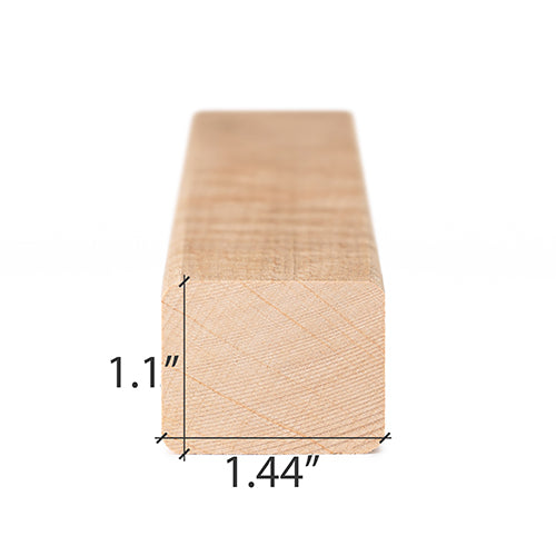 PROSAUNAS Alder Sauna Trim Moulding 2" x 2" (28mm x 36mm) Smooth 4-Side Eased Edges SHP