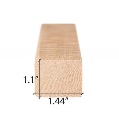 PROSAUNAS Alder Sauna Trim Moulding 2" x 2" (28mm x 36mm) Smooth 4-Side Eased Edges SHP