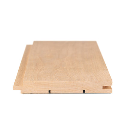 PROSAUNAS Alder Sauna Wall Cladding 1" x 5" Tongue & Groove Nickel-Gap STS4