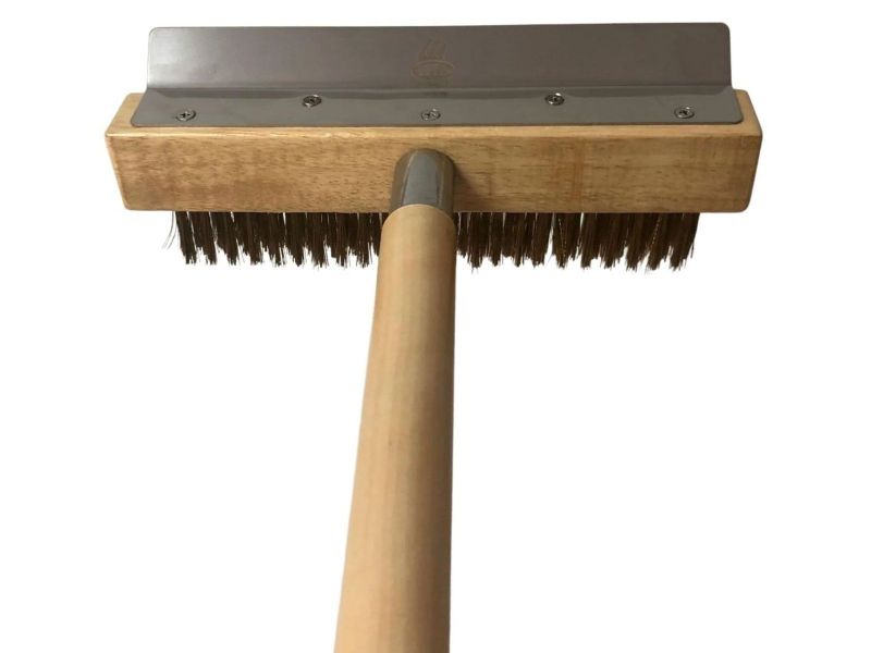WPPO Brush w/ Wooden Handle and SS Scraper-WKBA-47W