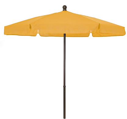 FiberBuilt Garden Umbrella with Push Up & Pin Lift, 7.5 Foot Burgundy Canopy and Champagne Bronze Pole - 7GPUCB-Burgundy