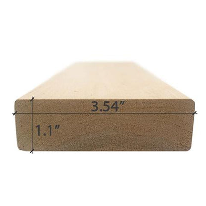 Prosaunas Alder 2x4 S4SEE SHP Profile, Bench Material - WOOD646-1