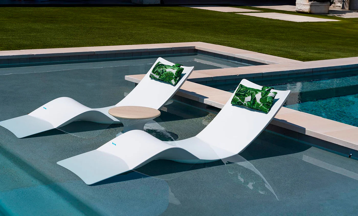 Ledge Lounger In-Pool Autograph Chaise (Available in 4 Resin Colors) - LL-AG-C-WH