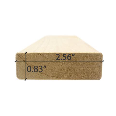 Prosaunas Alder 1x3 S4SEE SHP Profile, Bench Material - WOOD642-1