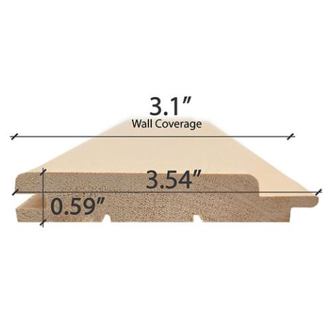 Prosaunas Alder 1x4 T&G STP Medium-Gap Wall Material