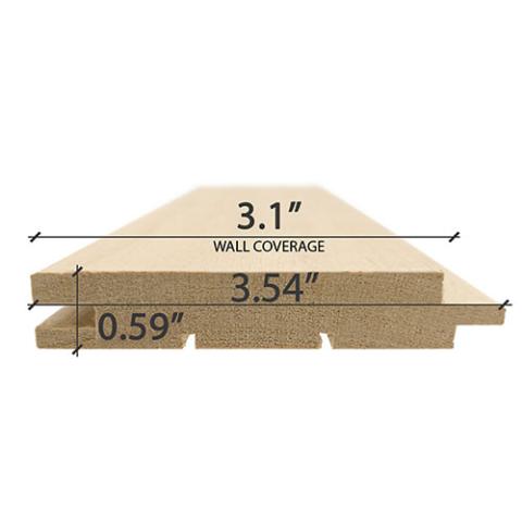 Prosaunas Alder 1x4 T&G STS4, Nickel-Gap, Wall Material