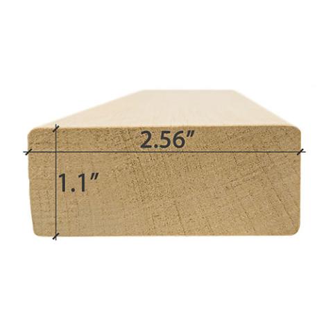 Prosaunas Alder 2x3 S4SEE SHP Profile, Bench Material - WOOD645-1