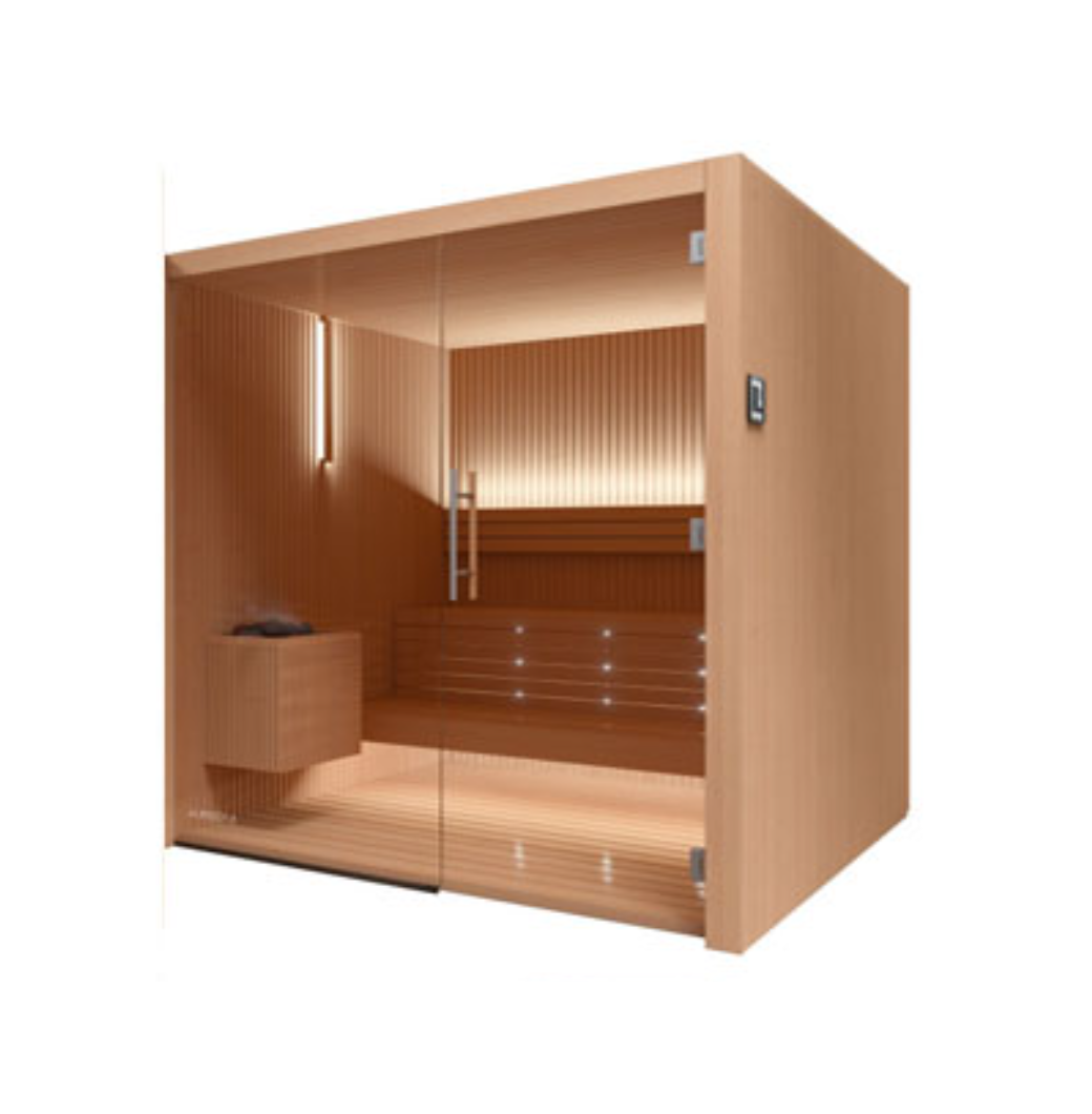 Auroom Libera Glass Indoor Sauna Kit – Elegant & Customizable (Up to 6 Persons)