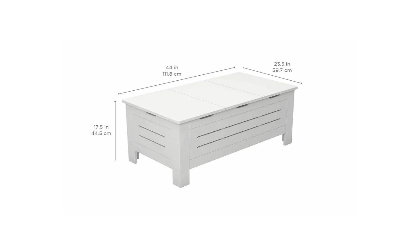 Ledge Lounger Mainstay Storage Coffee Table (Available in 8 Resin Colors) - LL-MS-CT-STG-GRY