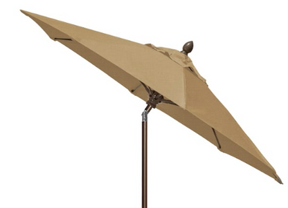 FiberBuilt Market Umbrella with Crank Lift & Push Button Tilt, 9 Foot Black Marine Grade Canopy and Black Pole - 9MCRK-T-8601