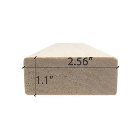 Prosaunas Aspen 2x3 S4SEE SHP Profile, Bench Material - WOOD640-1