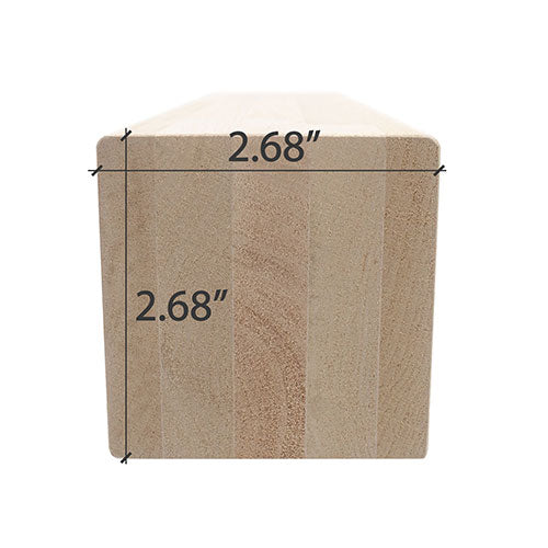 PROSAUNAS Aspen Sauna Bench & Support Material 3" x 3" Smooth 4-Side Eased Edges SHP