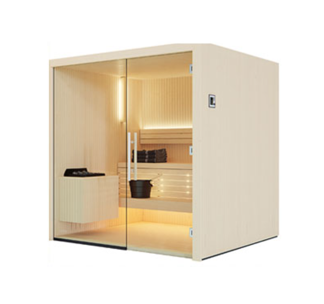 Auroom Libera Glass Indoor Sauna Kit – Elegant & Customizable (Up to 6 Persons)