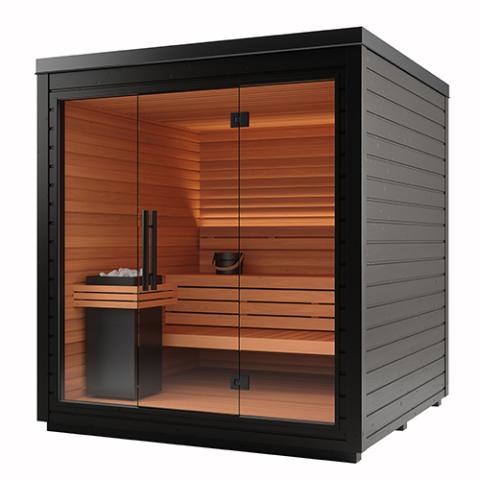 Image of Auroom Mira L Cabin Sauna Kit - MIRAL-BLK-87X86L