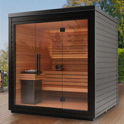 Auroom Mira L Cabin Sauna Kit BLACK