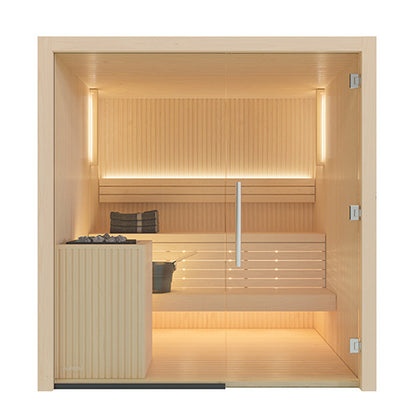 Auroom Libera Glass Indoor Sauna Kit – Elegant & Customizable (Up to 6 Persons)