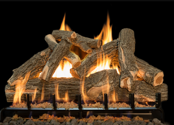 Isokern Arizona Weathered Oak Vented Log Set for Magnum and Standard Fireplaces, 24" to 36"