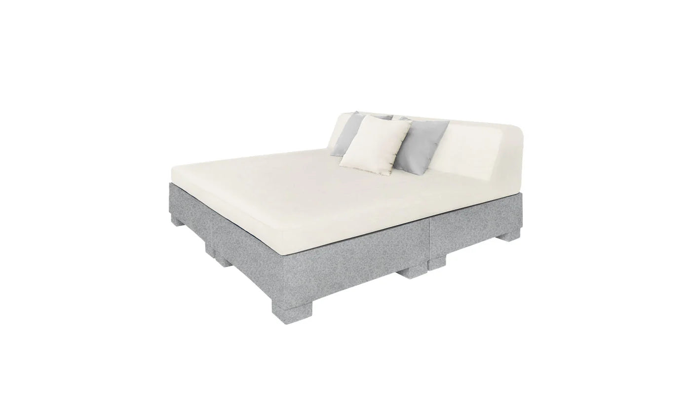 Ledge Lounger Affinity Square Sunbed with Backrest Cushion (Color Options Available) - LL-AF-SB-66SQ-BC-SET-GG-STD-57003