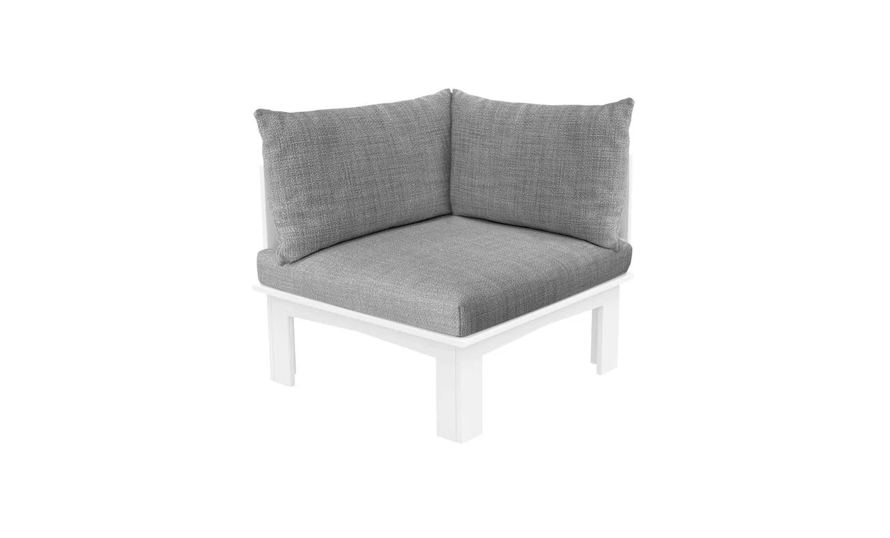 Ledge Lounger Mainstay Sectional Relaxed Left Corner (Available in 8 Resin Colors & 19 Fabrics) -LL-MS-SR-CL-WH-STD-4636