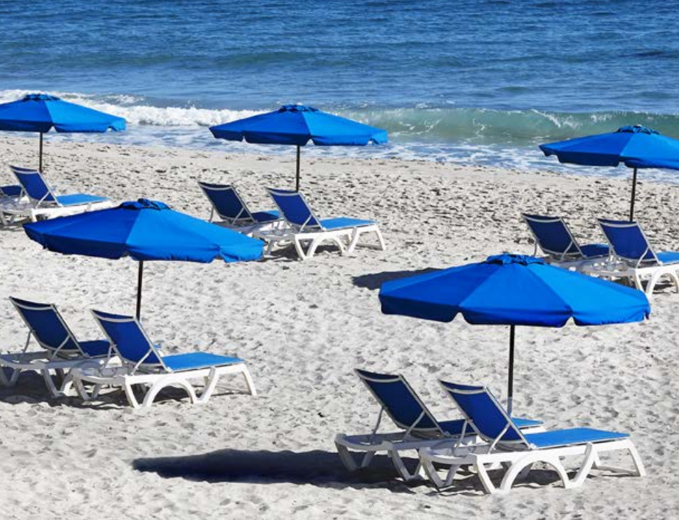 FiberBuilt 7.5 Foot Push Up Beach Umbrella with Teal Valance Style Canopy and Natural Oak Pole - 7BPU-6R-WDA-TX-Teal