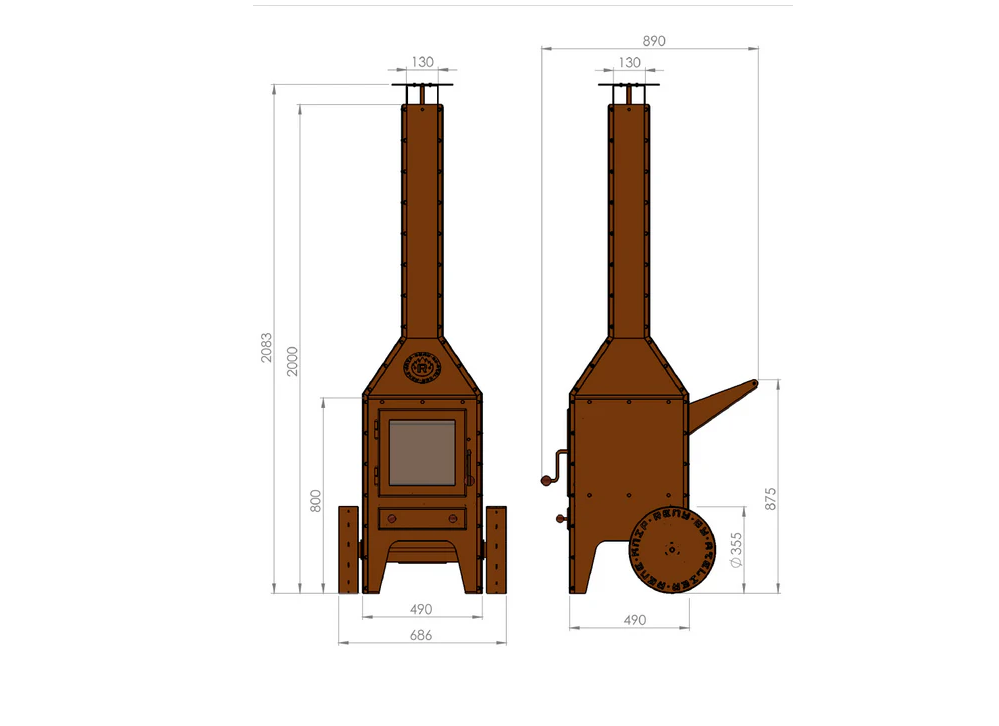RB73 Bijuga Outdoor Fireplace