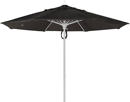FiberBuilt Market Umbrella with Pulley & Pin Lift, 7.5 Foot Antique Beige Marine Grade Canopy and Champagne Bronze Pole - 7MPPCB-8600