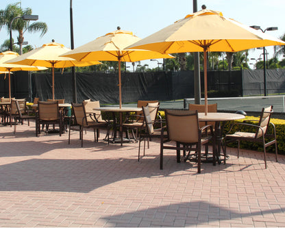 Fiberlite San Marco 9.0' Woodgrain Market Umbrella - FL9WG