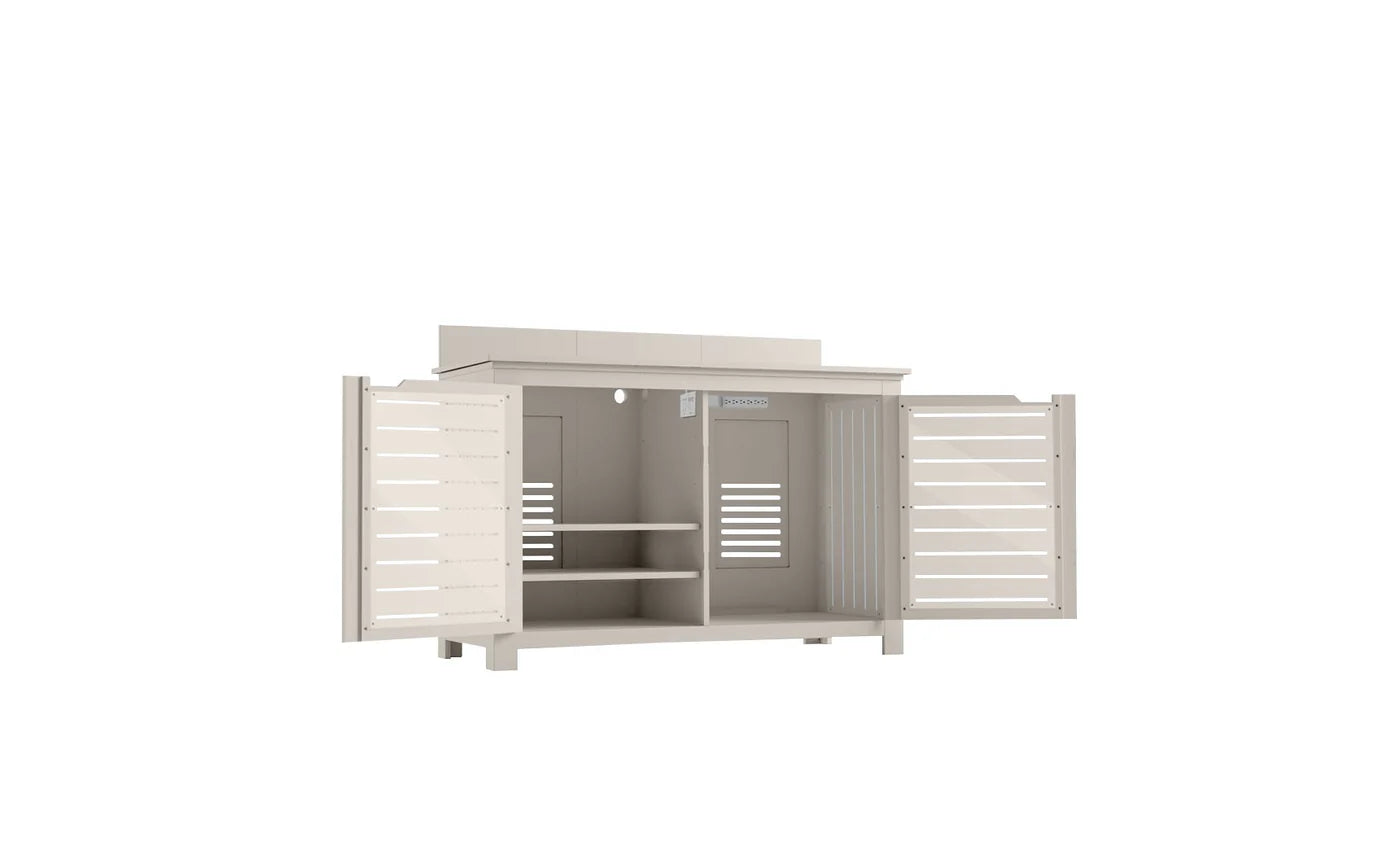 Ledge Lounger Mainstay Bar Credenza (No TV Mount / Available in 8 Resin Colors) - LL-MS-BCNM-GRY