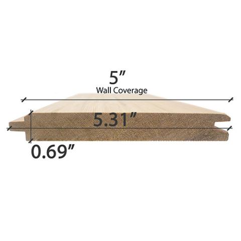 Prosaunas Cedar 1x6 VG T&G V2E Wall Material