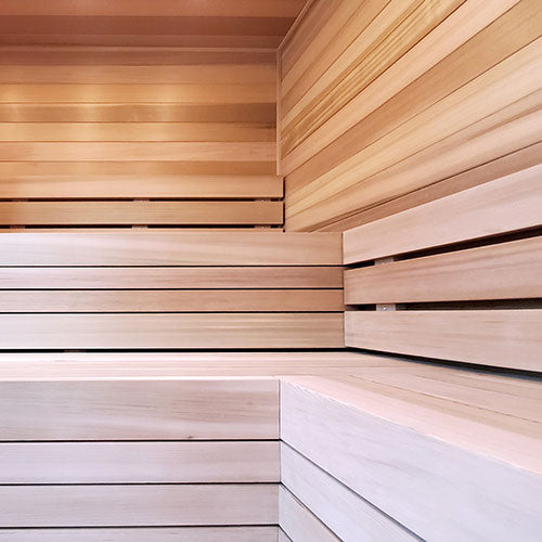 PROSAUNAS Cedar Bench Material 4" x 4" Vertical Grain A+ Smooth 4-Side Eased Edges