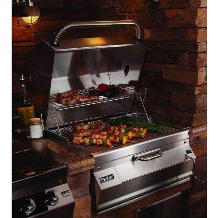 Fire Magic 24" Built-In Stainless Steel Charcoal Grill - 12-SC01C-A