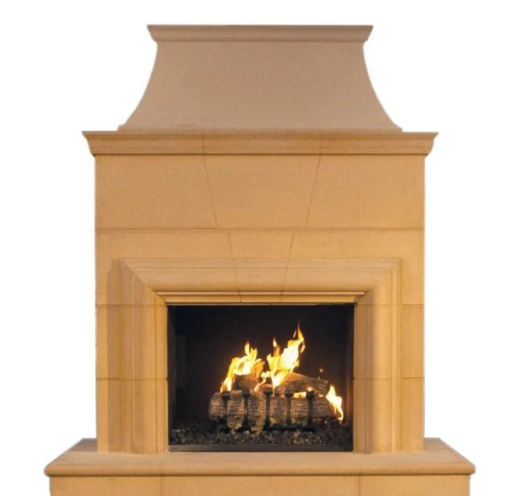 American Fyre Designs Cordova Fireplace, 110 Inch Radiused Bullnose, Hearth Only - 022-37-H-CB-RBC