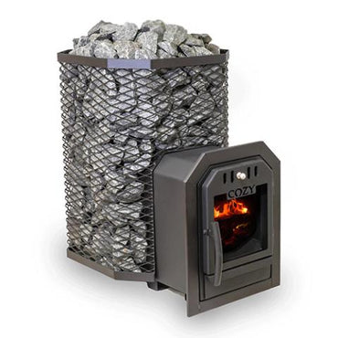 Cozy Heat Thru-Wall Sauna Heater – Wood-Burning Sauna Stove for Traditional Saunas, Up to 18kW