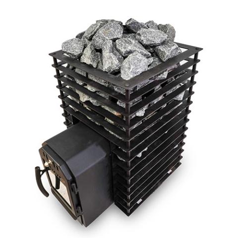 Cozy Heat Quattro Thru-Wall Sauna Stove (Wood-Burning Sauna Stove, Up to 18kW) - 4745010348266