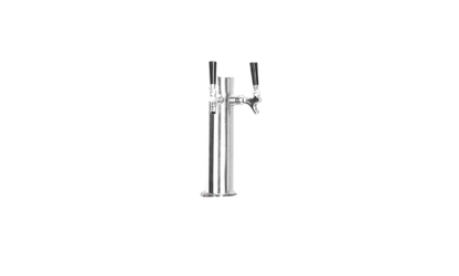 Bull Stainless Steel Double Tap Tower for Kegerator - 17950