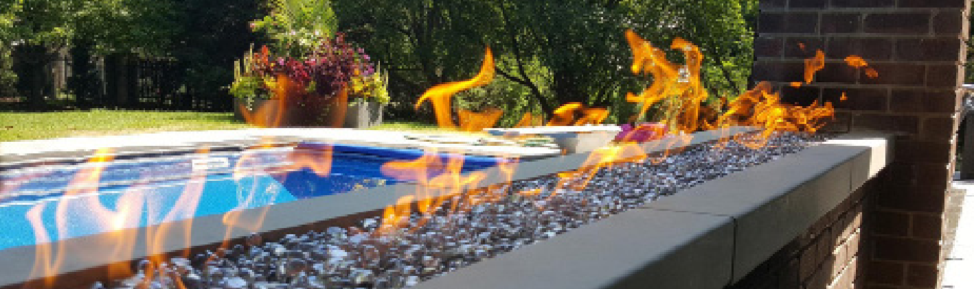 Warming Trends Tree-Style CFBT470 Crossfire Crass Burner For 74" x 14" Opening or Larger with 74” x 14” Rectangular Plate & Flex Line Kit