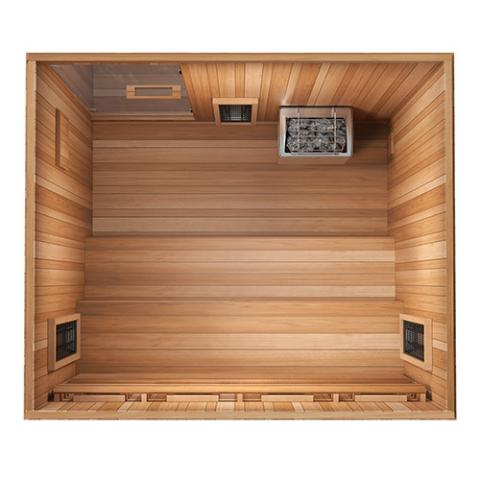 Finnmark FD-5 Trinity XL Infrared & Steam Sauna Combo – 4-Person Home Sauna