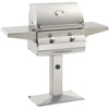 Fire Magic Choice C430s 24" Patio Post Mount Grill with Analog Thermometer and 1-Hour Timer on Post