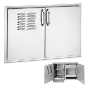 Fire Magic Select 30" Double Doors W/Tank Tray, Louvers & Dual Drawers - 33930S-12T