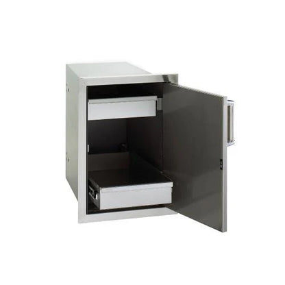 Fire Magic Premium Flush 14" Single Door with Dual Drawers