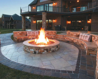 Firegear 33" Round DIP Natural Gas AWS Fire Pit - FPB-33RBSAWS-N