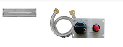 Firegear 24" x 6" Linear Drop-In Pan Thermocouple Piloted Safety Ignition Fire Pit w/21" Stainless Steel Burner - LOF-2406TTPSI-P