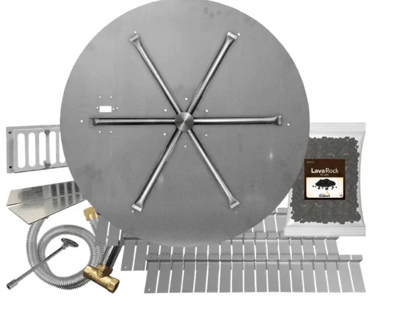 Firegear 44" Round Disc Match Throw Paver Block Package - FPB-44DBS36MTN-PK