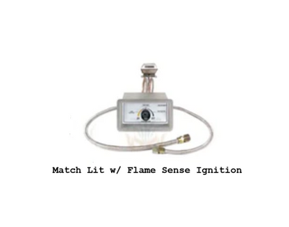 The Outdoor Plus Natural Gas Fueled 48-Inch Oak Coronado Wood Grain Fire Pit, Match Lit Ignition - OPT-COR48-OAK-NG